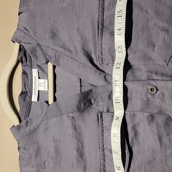 Motherhood Maternity Sleeveless Button-up Dress w/Belt - Picture 9 of 16